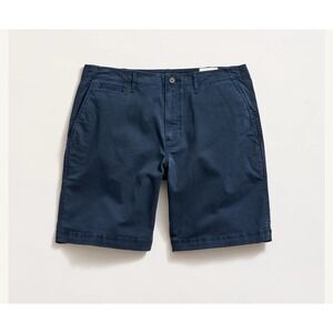 Billy Reid Chino Shorts Mens 38 Blue Standard Cut Cotton Stretch Casual 8"